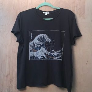 Urban Outfitters Japanese Wave Print Tee, sz Large